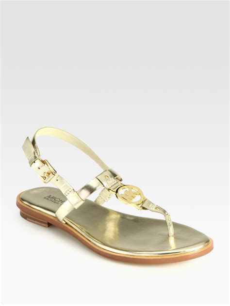 michael kors sneaker damen gold|Michael Kors gold sandals sale.